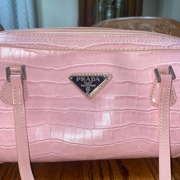 Vintage Prada Milano 1913 Pink Alligator Handbag - Picture 2 of 4